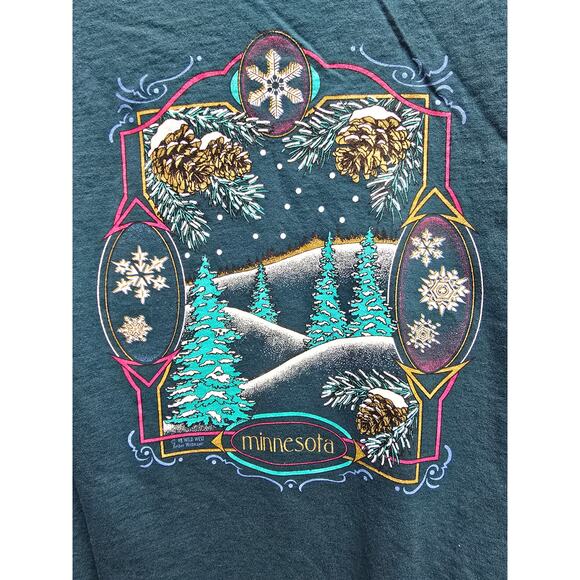 Vintage Test Print Shirt Shenandoah Valley Virginia Minnesota Graphic Tee 90s L - Picture 6 of 9